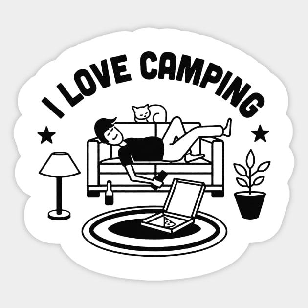 i love camping Sticker by alselinos